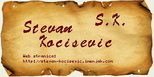 Stevan Kočišević vizit kartica